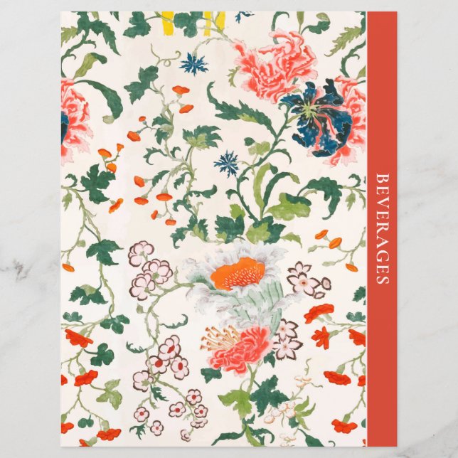 Chapter Divider | Beverages | Stylish Floral (Front)