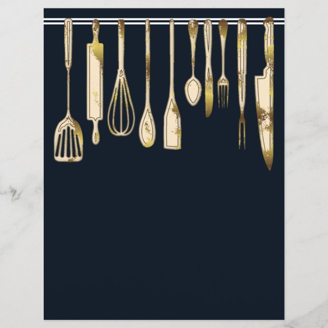 Chapter Divider Pages for Recipe Binders (Front)