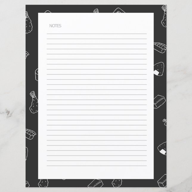 Chapter Divider Pages for Recipe Binders (Back)