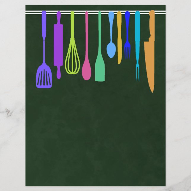 Chapter Divider Pages for Recipe Binders (Front)