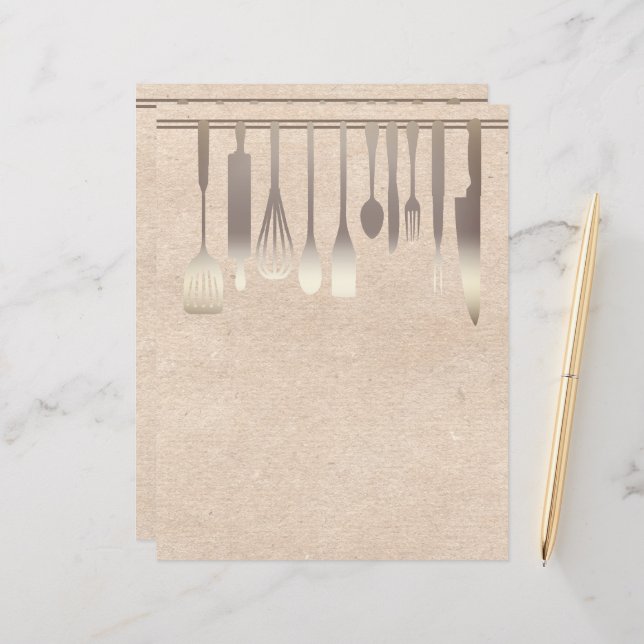 Chapter Divider Pages for Recipe Binders (Front/Back In Situ)