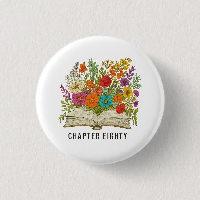 Chapter Eighty 80th Birthday Button (Front)
