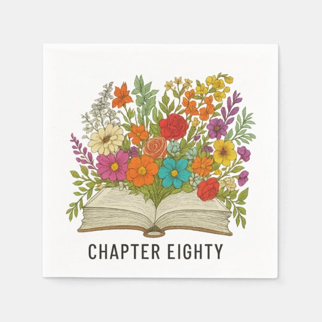 Chapter Eighty 80th Birthday Napkins (Front)