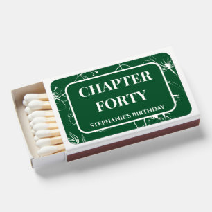 Chapter Forty 40th Birthday Emerald and Ivory Matchboxes