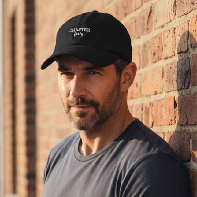 CHAPTER forty in Black Embroidered Baseball Cap (Creator Uploaded)