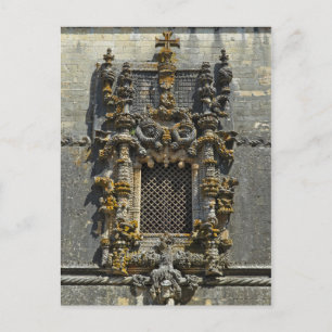 Chapter House Window in Tomar. Portugal Postcard