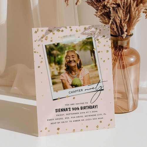 Chapter Ninety Fun Modern Photo 90th Birthday
