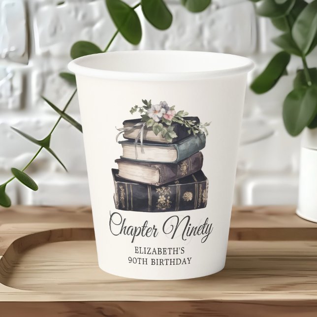 Chapter Ninety Victorian Book 90th Birthday  Paper Cups (Creator Uploaded)