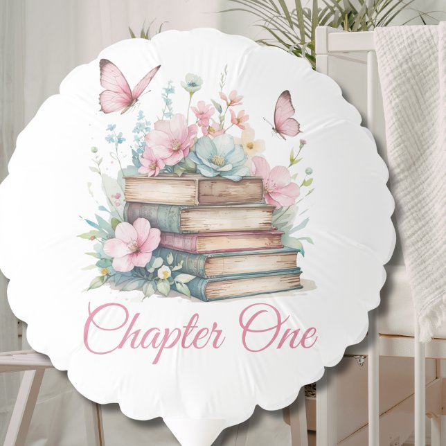 Chapter One 1st Girl Book Theme First Birthday Balloon (Creator Uploaded)