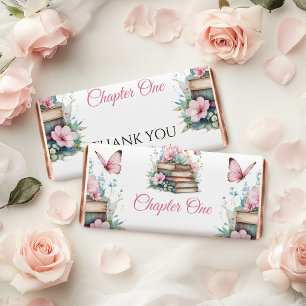 Chapter One 1st Girl Book Theme First Birthday Hershey Bar Favors