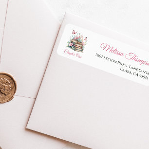 Chapter One 1st Girl Book Themed First Birthday Label