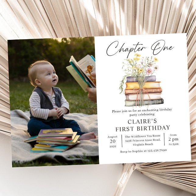 Chapter One Storybook Birthday Photo Invitation (Creator Uploaded)