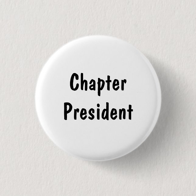 Chapter President Pinback Button (Front)