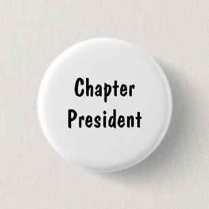 Chapter President Pinback Button