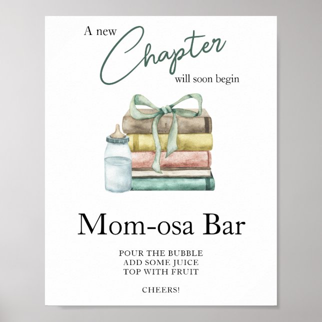 Chapter Storybook Baby shower Momosa bar  Poster (Front)