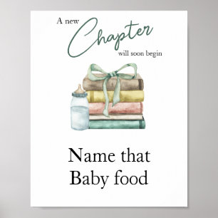 Chapter Storybook Baby shower Name that baby food Poster