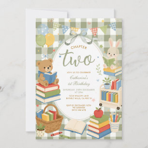 Chapter Two Book Theme Second Birthday Invitation