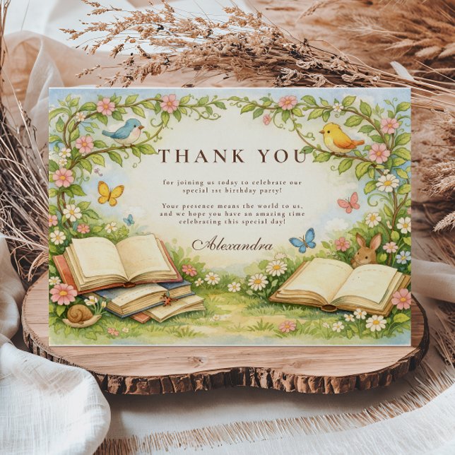 Chapter Two Woodland Story Birthday Thank You Card (Creator Uploaded)