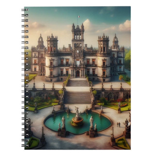 Chapultepec Castle Mexico Vintage Travel Notebook (Front)