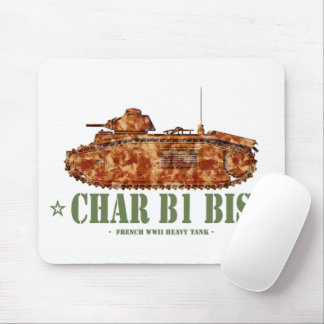 Char B1 bis World War Two French Heavy Tank WWII Mouse Pad