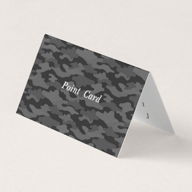 Character Custom Camouflage (Dark) Business Card (Front)