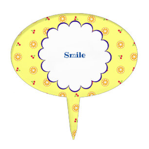Character Custom Cherry Yellow Cake Topper