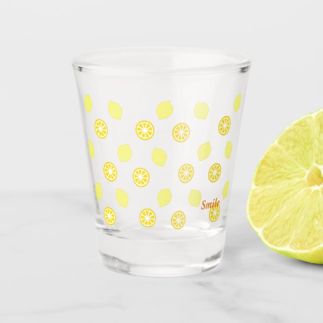 Character Custom Lemon Shotglass Shot Glass (Front)