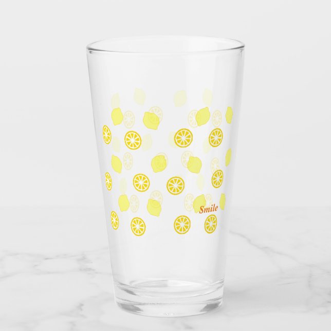 Character Custom Lemon Tumbler Glass (Front)