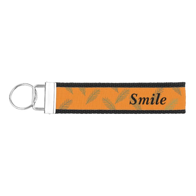Character Custom Palm (Orange) Wristband Key Holde Wrist Keychain (Keys on Left)