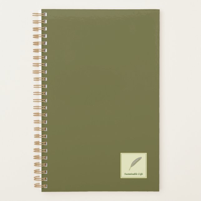 Character Custom Sustainable Life Green Planner (Front)