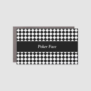 CHARACTER CUSTOMIZATION CHECK BLACK WHITE CAR MAGN MAGNET