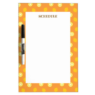 Character Customization Lemon Orange Magnet Dry Erase Board