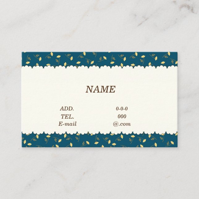 Character Customization Rose Green Business Card (Front)