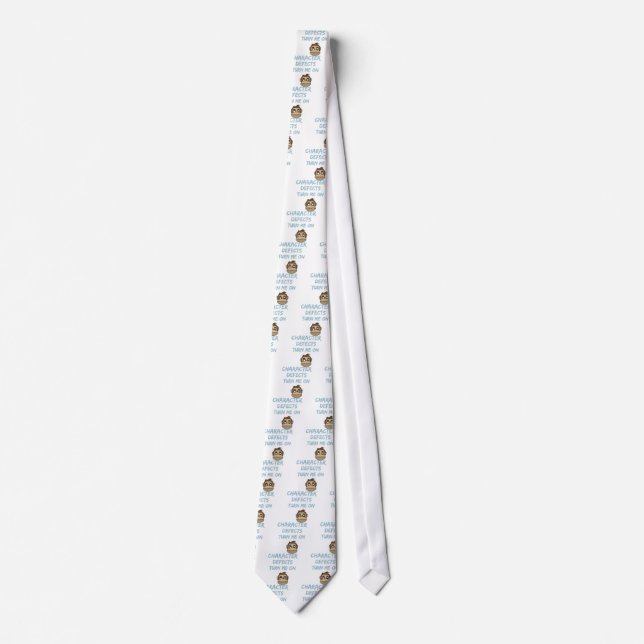 Character Defects Recovery Sober Drunk Neck Tie (Front)