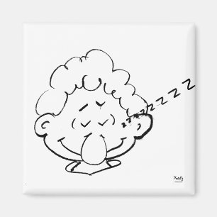 Character Mans Sleeping Face Faces Magnet