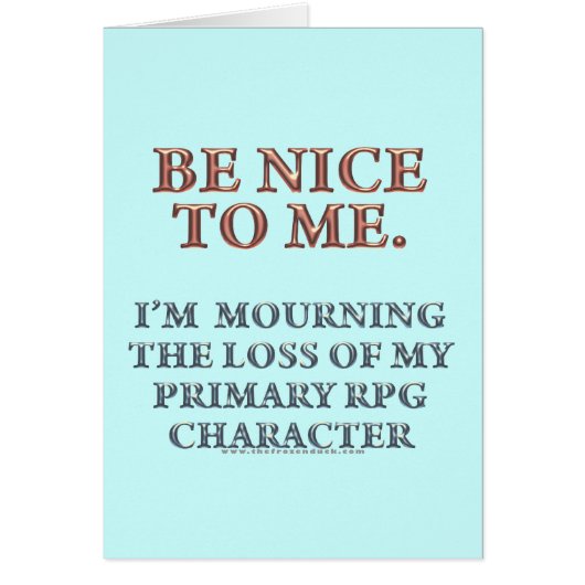 Character Mourning Cards (Front)