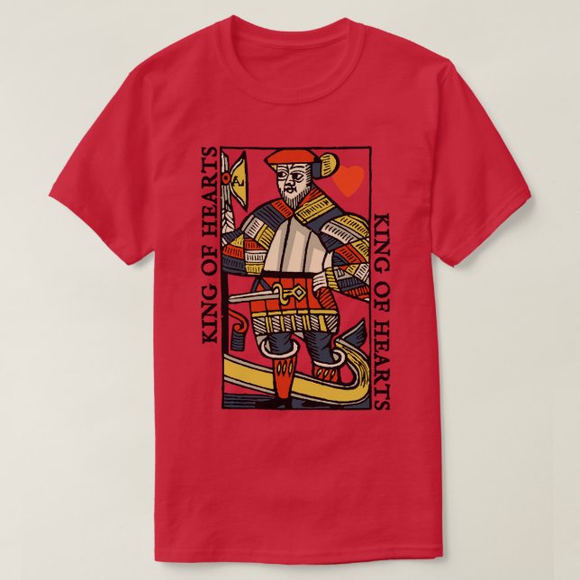Character of Playing d King of Hearts T-Shirt (Design Front)