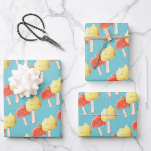 Character Popsicles Wrapping Paper Sheets