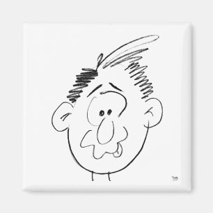 Character Silly Face Man Animi Magnet