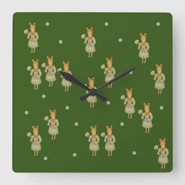 Character Square Wall Clock (Front)