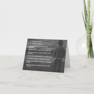 "Character Traits" affirmation note card (blank)