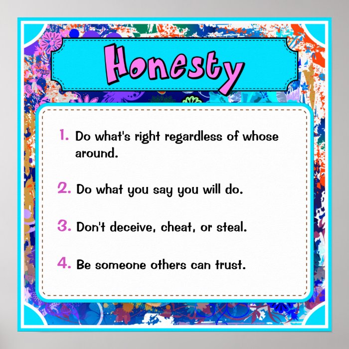 Character Traits Posters, Honesty   2 of 6