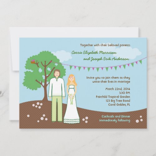 Character Whimsical Wedding Invitation