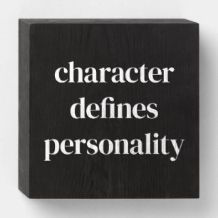Character Wood Box Sign