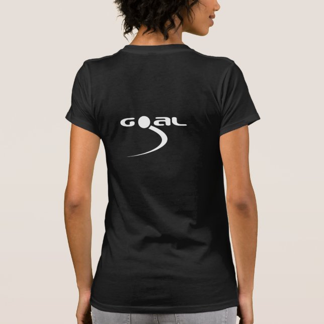 Characterful White Monochrome Gol Path T-Shirt (Back)