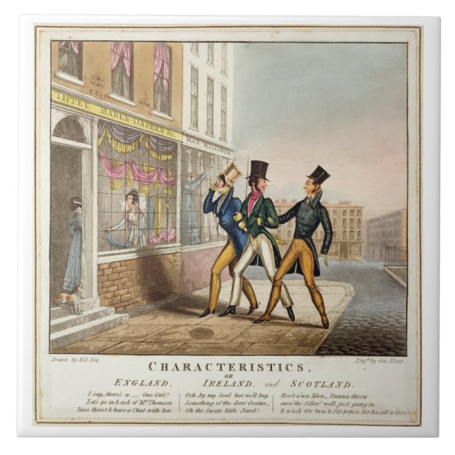 Characteristics - England, Ireland and Scotland, e Ceramic Tile (Front)
