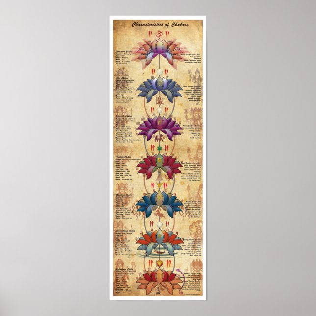 Characteristics of Chakras - Contrastive Style Poster (Front)