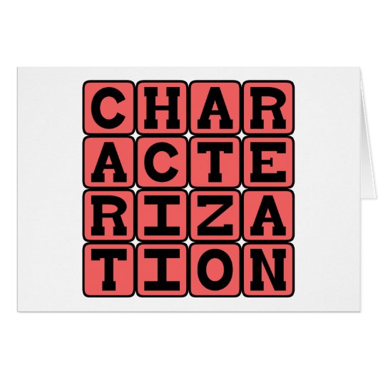 Characterization, Personality of Character Cards (Front Horizontal)