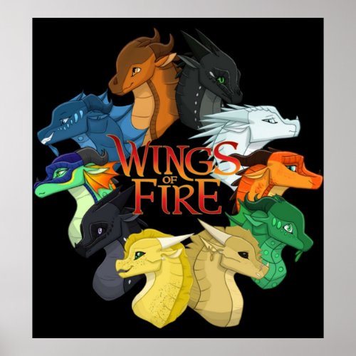 Characters chibi wings of dragon fire classic poster