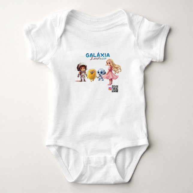 characters from the Ludic Galaxy Baby Bodysuit (Front)